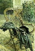 Carl Larsson korgstol med kladesplagg France oil painting artist